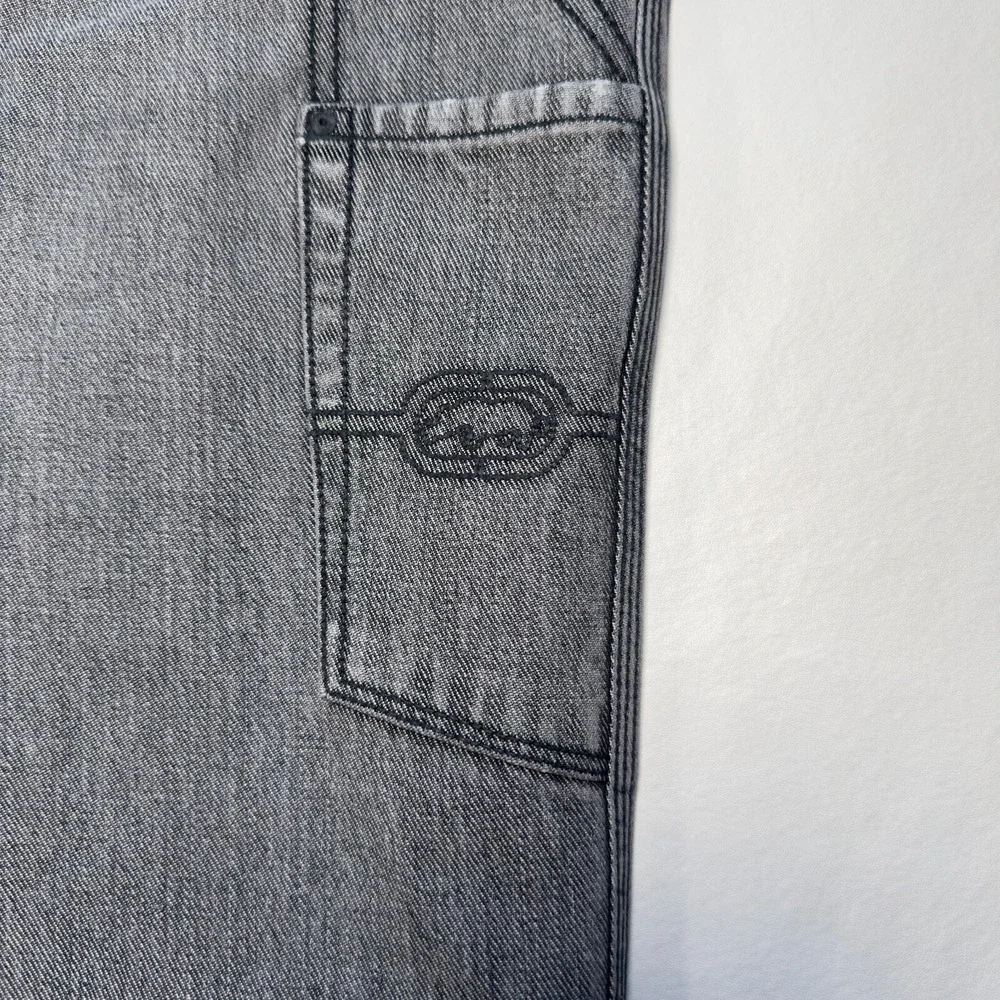 Ecko Unltd Carpenter Jeans Mens 34 Gray Foundry Denim Foundry Relaxed Streetwear